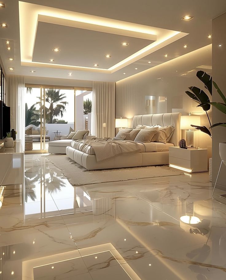 Smart Home LED lighting with tunable white technology in luxury residence